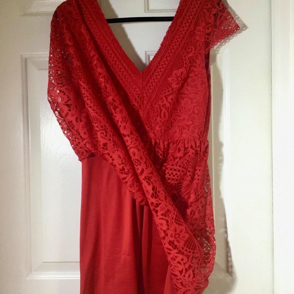 H&M Red Lace Party Dress - Picture 6 of 6